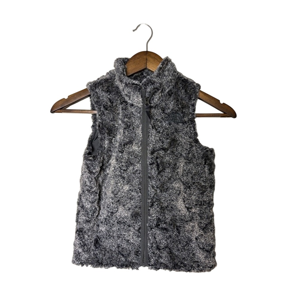 The North Face Toddler Charcoal Gray‎ Faux Fur Vest Size 5